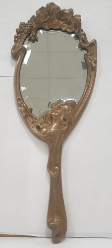 Ancien miroir main mural - main,