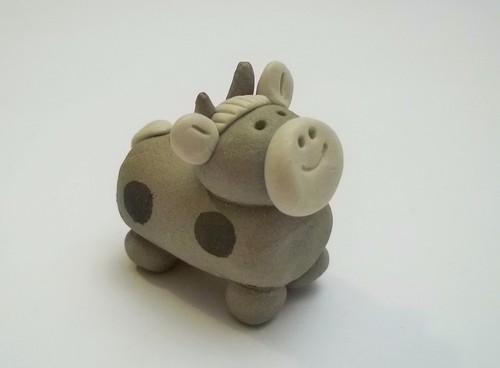 Vache miniature en - miniature, terre