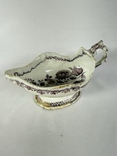Saucière Décor Royat De Sarreguemines Terre De Fer Sépia 1900s