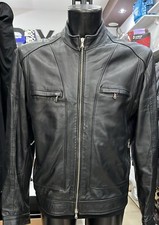 New agé Veste Véritable Cuir D'Occassion Man Taille 48 Noir XYM674L