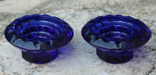 Paire bougeoir bleu cobalt - bleu,