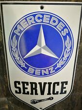 Plaque émaillée MERCEDES Service Enamel sign no Saab Jaguar BMW Volvo Audi