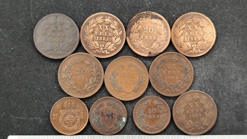 Lot pieces 20 reis - et,