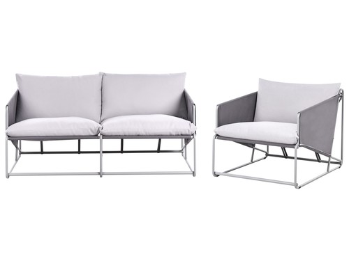 Canapé avec fauteuil métal - avec,