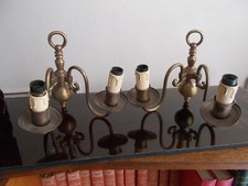 Deux paires appliques murales hollandaises - Laiton