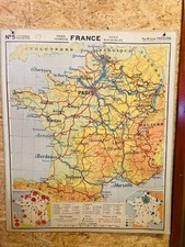 Ancienne carte scolaire: France voix ferrées voie navigable (n°5)