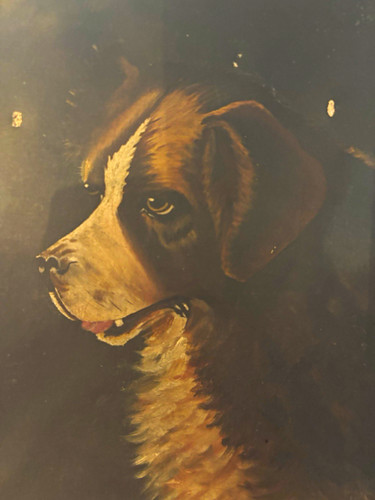 Victorian dog portrait - victorian,