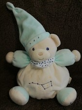 Doudou ours patapouf petite étoile turquoise blanc  Kaloo Etat neuf