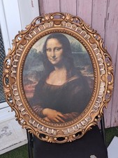 Peinture Ovale Mona Lisa Image Avec Cadre  Antique 58×68 cm Images