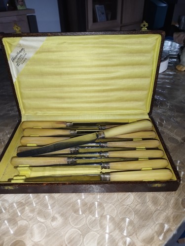 Ancien coffret couteaux - coffret, 12