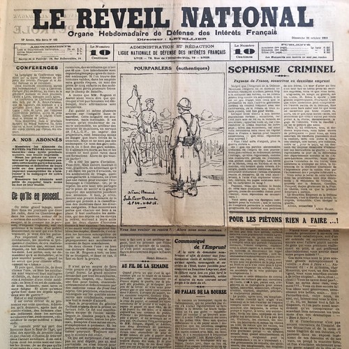 Journal reveil national ww1 - le,