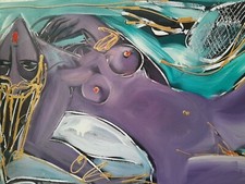 peinture 60x35 nu hrasarkos femme nue