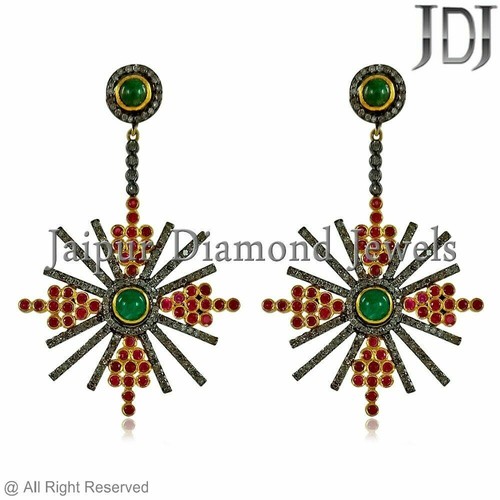 émeraude rubis diamant pavé - rubis,