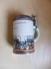 Chope en faïence bière KRONENBOURG