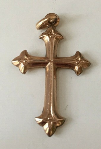 Ancienne croix plaqué or - croix,