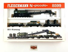 CS80 FLEISCHMANN N 8599 - ENSEMBLE DE TRAIN GRUE DB 90 T.