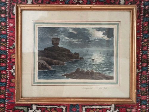 Tableau sous verre ancien - sous,