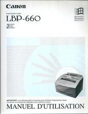 Manuel d'utilisation Canon LBP 660 imprimante laser informatique