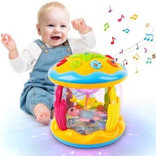 Jouets Musicaux 6 9 12 18 Mois Plus Bébé Projecteur Tournant Jouet avec Musiq...