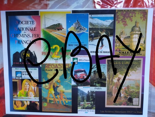 Affiche plastifiée sncf - plastifiée,