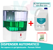 Distributeur Automatique Doseur Savon 700ML+5L Gel Assainissante Aloe