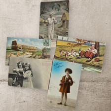 Collection of 5 Antique 1900s  French Postcards