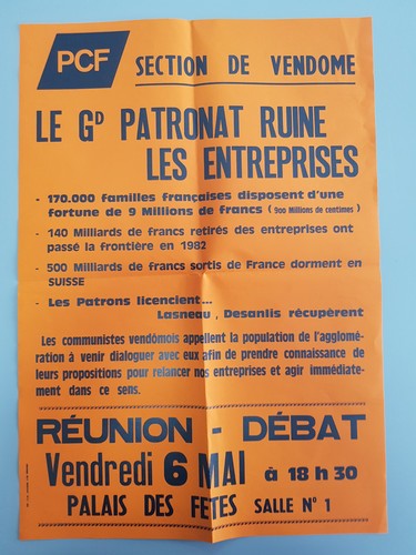 Affiche parti communiste - parti,