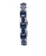 Noir & Bleu Bijoux Co.11mm Inoxydable Diamant -0.08ctw Trois-Ton Bracelet
