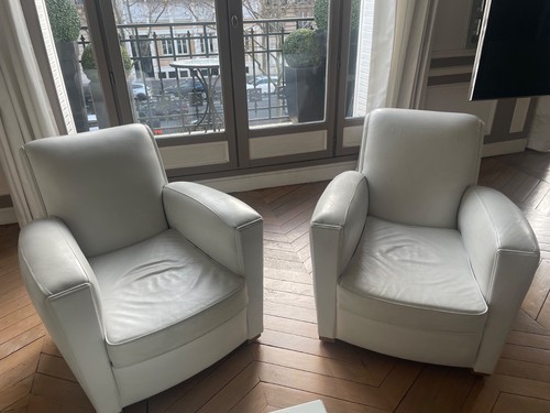 Fauteuils club cuir année - fauteuils,