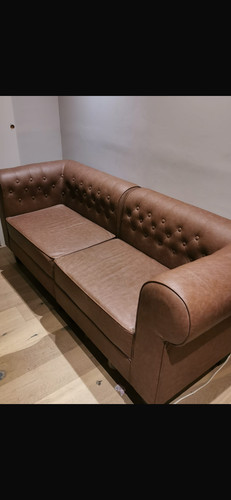 Canapé type chesterfield cuir - chesterfield,