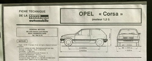Fiche technique a - technique, r.t.a