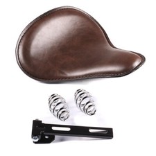Selle siège solo Bobber Slim Seat avec ressorts pour motos Custom marron