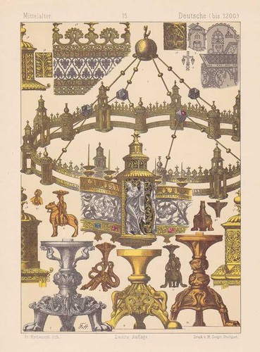Lustre chandelier lithographie - lustre,