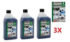 3X LIQUIDE DÉGRADANT WC CAMPING CHIMIQUE ÉLIMINE ODEURS 1 LITRE BIODEGRADABLE