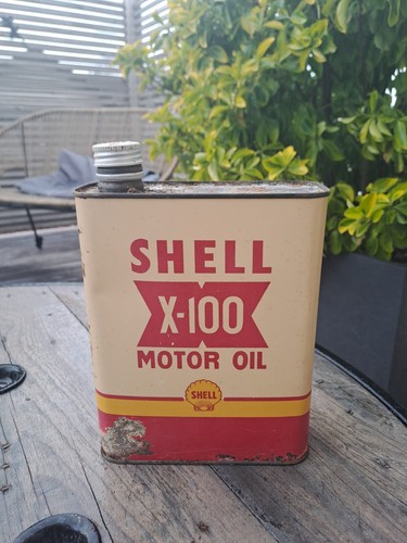 Bidon huile ancien shell - bidon,