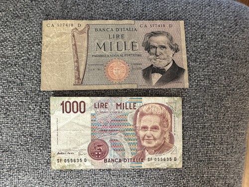 Lot billets de 1000 - 2,