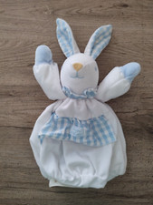 doudou  peluche lapin blanc