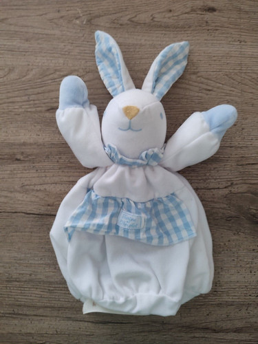 Doudou peluche lapin blanc - lapin,