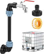 Kit Robinet IBC 1000L Cuve Raccord 3/4 Pouce Col de Cygne Jardin Extérieur