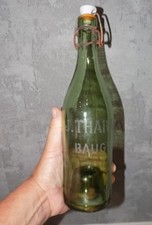 ANCIENNE ET RARE BOUTEILLE LIMONADE J THARAU BAUGÉ VERRE VERT