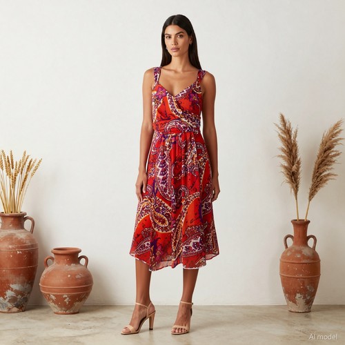 Soirée boho robe multicolore - soirée,