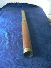 ANCIENNE LONGUE VUE MARINE MARQUE JUGLAR TOULON LAITON ACAJOU XIX ème VINTAGE