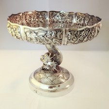 Coupe En Argent Massif Chinois 19th Chinese Export Silver