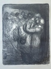 Théophile Alexandre STEINLEN L'Adieu 1916 Lithographie Signée dans Planche WW1 