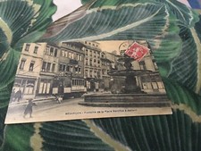 Ancienne Cpa Besancon Fontaine Place Bacchus A Battant Tramway Picon Ptit Beurre