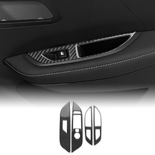 Pour Peugeot 208 2020-2025 Autocollant panneau commande vitre porte en carbone