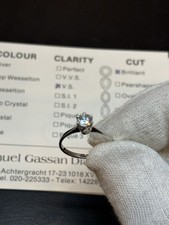 Bague Solitaire - or blanc -