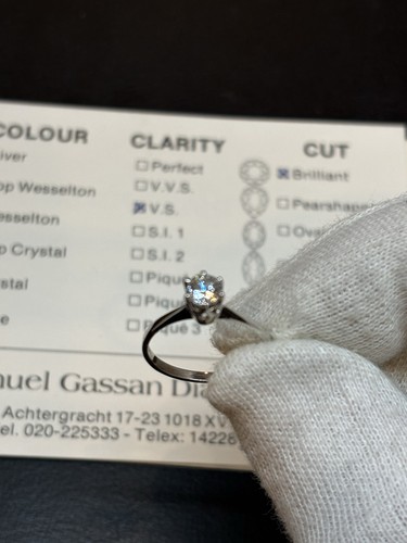 Bague solitaire blanc - solitaire,