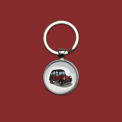 Porte clés citroën 2cv - porte-clés,
