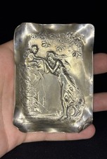 Art Nouveau Bronze Plaque “Fontaine de Jouvence” – Signed E. Dropsy